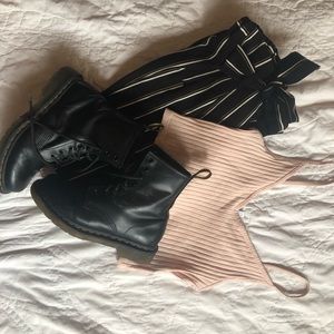 Striped tie pants